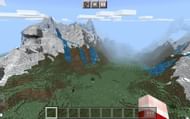 A perfect paradise to build a base in surrounded by tall peaks providing perfect cover from the outside world (Image via Minecraft)